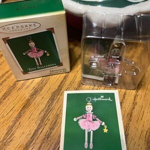 Hallmark Pink and Silver Ballerina Ornament